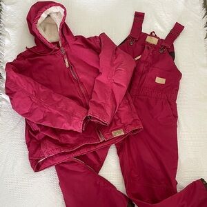 CE Schmidt Workwear Women’s M/L Set Heavyweight Quilted Overalls + Hooded Coat
